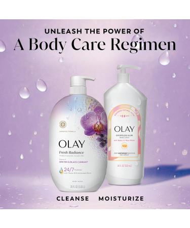 Olay Body Wash for Women Fresh Radiance 24/7 Skin-Loving Freshness Visibly Radiant Plant Based Cleansers Vitamin B3 & Antioxidant Blend For All Skin Types Orchid & Black Currant Scent 35 fl oz - Buy Online on GoSupps.com