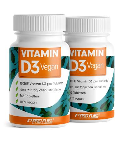 Vitamin D3 Vegan 1000 IE - 730 tablets - Vitamin D3 Optimally high -dose - for immune system bones & teeth - without unwanted additives - laboratory test with certificate - 2x365 tablets 2x 365 tablets