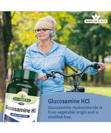 Natures Aid Glucosamine HCl 1000mg Vegan Shellfish-Free Tablets - 90ct - Buy Online on GoSupps.com
