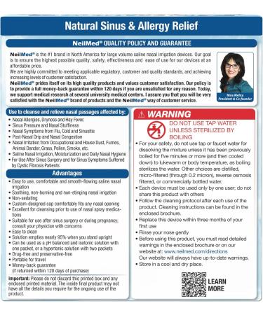 NeilMed Sinus Rinse - A Complete Sinus Nasal Rinse Kit 50 Count (Pack of 2) - Buy Online on GoSupps.com