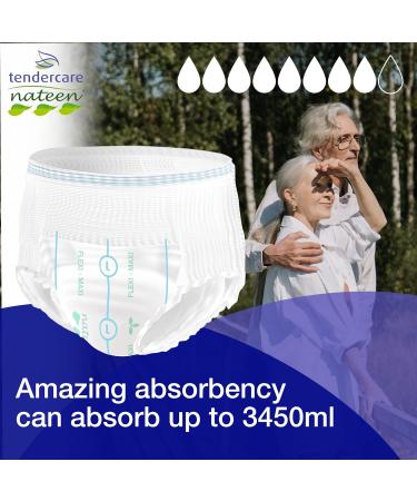 Tendercare Nateen Adult Incontinence Pants - 40 Large Night Time Pull Up Pants - Buy Online on GoSupps.com