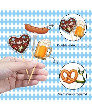 Grehge ter Oktoberfest Cupcake Toppers Oktoberfest Cake Decoration Beer Festival Party Picks German Beer Festival Cake Decoration for Oktoberfest Decoration Bavarian Party Dessert Oktoberfest B - Buy Online on GoSupps.com