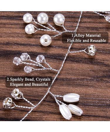 50cm Hair Jewelry for Weddings | Fashion Hair Band with Beads & Rhinestones - Bride & Girls Hair Accessories (1 Pack) - Buy Online on GoSupps.com