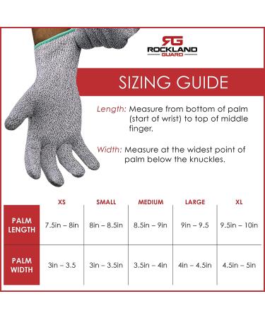 Rockland Guard Oyster Shucking Set - Level 5 Cut Resistant Gloves with Stainless Steel Knife - Buy Online on GoSupps.com
