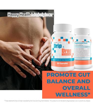 Drip & Drop Cleanse - Our Best Colon Cleansing Gut Support Supplements - Gut Restore Probiotic Super Colon Cleanse Caloric Bypass Supplement - Liver Detox Supplements - Probiotic Colon Cleanse Detox - Buy Online on GoSupps.com