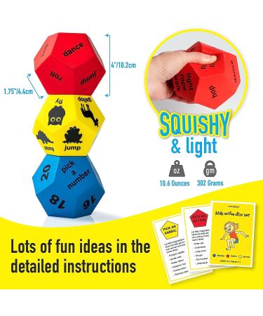 Covelico Kids Exercise Dice | Movement Games for Active Play | Physical Education Equipment for Fun Workouts - Buy Online on GoSupps.com