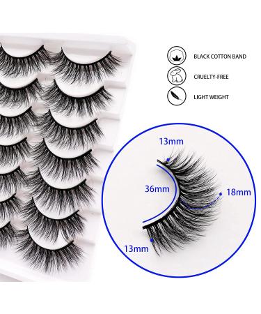 Losha Lashes 18mm Fluffy Natural Look Eyelashes - Light Volume 14 Pairs Makeup Pack (M809) - Buy Online on GoSupps.com