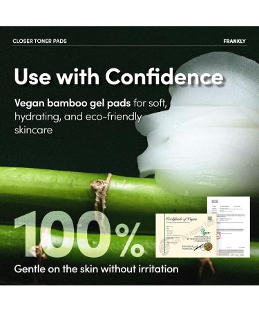 FRANKLY Pore Closer Toner Pads l Rice Jelly Pads with 9 Peptides Vegan Collagen Rice Extract l Pore Minimizer l Hydrating for All Skin Types l Korean Skin Care | 70 Count - Buy Online on GoSupps.com