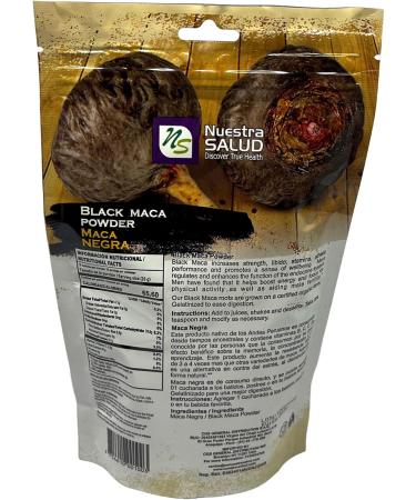 Nuestra NS Salud Black Maca Powder (200g) Unleash The Power of Peruvian Black Maca Root - Buy Online on GoSupps.com