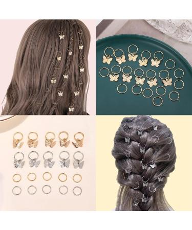 BDSHUNBF 90 Pieces Hair Beads Hair Jewelry Hair Accessories Hair Cuffs Dreadlocks Hair Beads Hair Rings for Braids Decorations Gril Women Men Hip Hop Braiding Hair - Buy Online on GoSupps.com