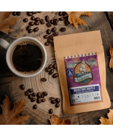 Maritime Maple Ground Coffee by Saltwinds Coffee Company (340g) | Medium Roast Coffee Ground 100% Arabica Low Acid Coffee | Delicious Flavoured Coffee Freshly Roasted in the Maritimes Maritime Maple (Ground) 340 g (Pack of 1) - Buy Online on GoSupps.com