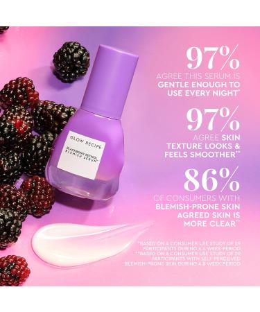 Glow Recipe Gentle Blackberry Retinol Night Serum - Anti Aging Korean Face Serum for Sensitive Skin + Hydrating Triple Retinoids & Glycerin to Clarify Blemishes Smooth Texture Lines & Wrinkles 30ml - Buy Online on GoSupps.com