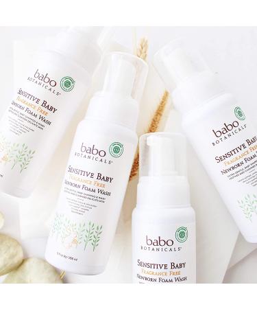 Babo Botanicals Unscented Baby Foam Wash 9 Fl Oz | Organic Calendula & Oat Protein - Buy Online on GoSupps.com