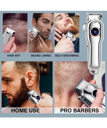 Gabrella Men s Hair Clipper Beard Trimmer Hair Trimmer Shaver for Men Professional Barber Clippers Waterproof Cordless Hair Trimmer Rechargeable Trimmer Male Grooming Set Colorful Guide Combs Sliver - Buy Online on GoSupps.com