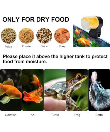Podazz Automatic Fish Feeder 100/210ml Fish Food Dispenser Aquarium Tank Auto Timer with Two Feeding Boxes for Holiday Vacation Weekend Yellow - Buy Online on GoSupps.com