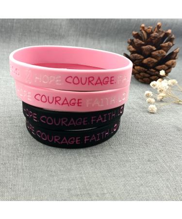 5 Pack LuxglitterLin Sport Medical Alert ID Silicone Bracelet - Breast Cancer Awareness Wristbands - Buy Online on GoSupps.com