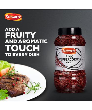 Schwartz Pink Peppercorns 220g - Sweet & Fruity Aromatic Flavour for Seafood & Meats - Buy Online on GoSupps.com