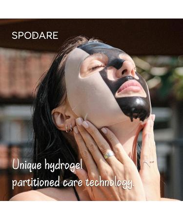 Sports Mask - Hydrating Hydrogel Face Mask for All Skin Types | 5 Pack Black & White - Purify & Moisturize Post-Exercise - Buy Online on GoSupps.com
