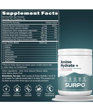 Essential Amino Acids & Sugar Free Electrolytes Powder | Keto EAA + BCAA Energy Drink for Muscle Recovery | 30 Servings - Buy Online on GoSupps.com