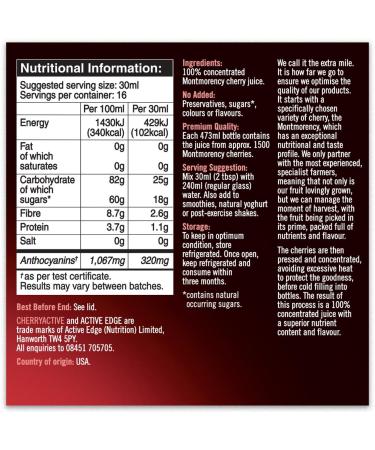 CherryActive Concentrate 473ml - Pack of 1 - Buy Online on GoSupps.com