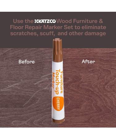 Katzco Total Furniture Repair Kit - Set of 34 - Resin Repair Wood Filler  Brushes  Markers with Plastic Scraper - for Stains  Scratches  Wood Floors  Tables  Desks  Carpenters  Bedposts - Buy Online on GoSupps.com