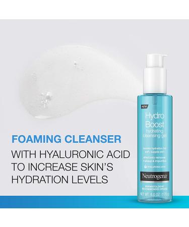 Neutrogena Hydro Boost Hydrating Facial Cleansing Gel - Pack of 3 | Hyaluronic Acid Face Wash | Gentle & Non Comedogenic - Buy Online on GoSupps.com
