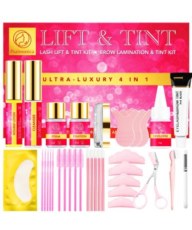 Lash Lift Kit & Brow Lamination Kit: Easy for Beginner and Professional Lash Perm Kit Black Eyelash Eyebrow Curling Set Ultra-Luxury 4 in 1