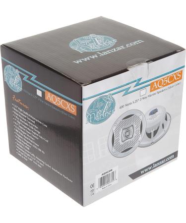 Lanzar Marine Speakers - 5.25 Inch 2 Way Water Resistant Audio System - 400 Watt Power - Indoor/Outdoor Use - White, 1 Pair - Buy Online on GoSupps.com