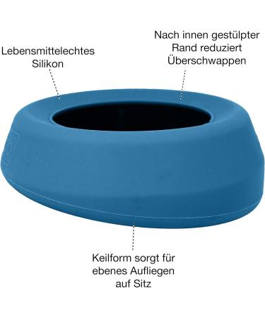 Kurgo Splash-Free Hiking Water Bowl for Dogs | BPA-Free 710ml | Perfect for Food & Water on the Go - Blue - Buy Online on GoSupps.com