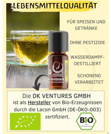 Organic Fennel Essential Oil 10ml - Wild Growth Fennel Seed Oil from Bulgaria | Premium Foeniculum Vulgare Oil - Buy Online on GoSupps.com