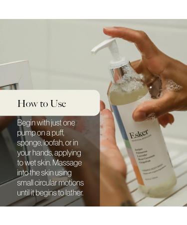 ESKER Natural Firming Body Wash - Plant-Based Cruelty-Free Clean Beauty | 8.5 oz (250 ml) - Shop Now Worldwide - Buy Online on GoSupps.com