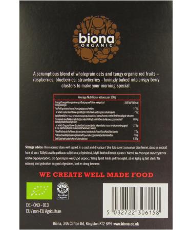 Biona Granola de baies sauvages bio 375 g (bo te de 6) - Buy Online on GoSupps.com