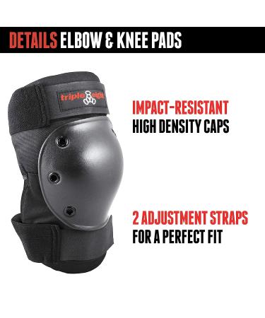 Triple Eight Saver Series Large Pad Set - Black | Kneesavers, Elbowsavers, Wristsavers - Buy Online on GoSupps.com