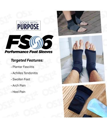 Os1st Men's Performance Foot Sleeve Large - Natural (1 Pair) | Supportive Compression for Active Feet - Buy Online on GoSupps.com