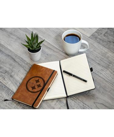 Rico Industries NFL Pittsburgh Steelers Brown Laser Engraved Small Notepad Jounral/Notepad 8.25" x 5.25"- Office Accessory - Buy Online on GoSupps.com
