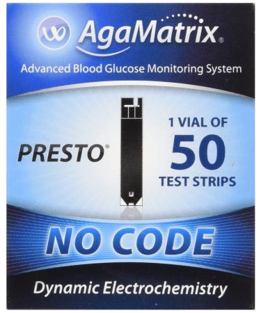 AgaMatrix WaveSense Presto Test Strips 50 Count Box