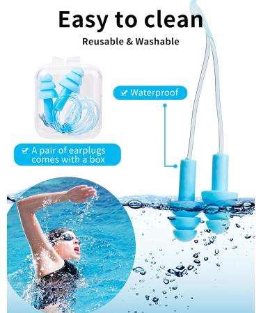 Earrings for Hearing Protection - 14 Pairs Silicone Earplugs SNR 31dB - Waterproof & Reusable for Sleeping & Travel - Colorful Portable Case - Buy Online on GoSupps.com