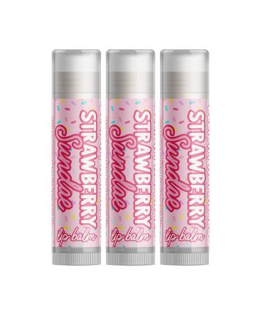 Strawberry Sundae Lip Balm - Set of Three