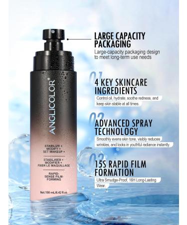 Anglicolor Matte Setting Spray for Makeup Finishing Spray Long Lasting Face Mist Oil Control Lightweight Hydrating Semi Matte Finish Ultra Fine Face Mist 16HR Wear 6.42 Fl. Oz Large Size 190mL - Buy Online on GoSupps.com