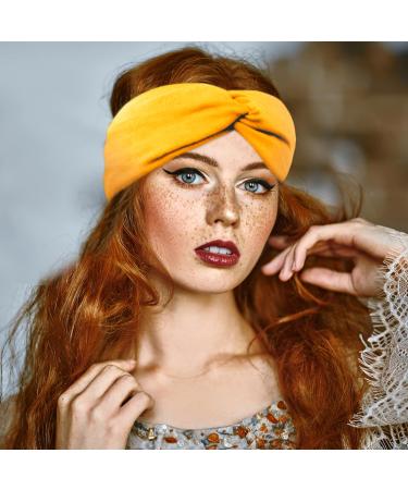 FEQO 12 Pieces Headbands for Women Elastic Wide Headbands Non Slip Twisted Head Wrap Yoga Workout Running Sport Sweat Hair Bands Colourful Hair Accessories for Girls Women Iridescence - Buy Online on GoSupps.com