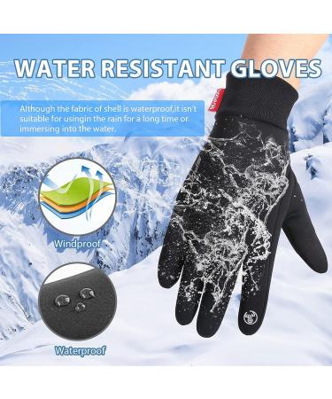 Cevapro Lightweight Thermal Winter Gloves for Men Women - Touchscreen Windproof Gloves for Running, Hiking, Driving, Cycling - Black (Small) - Buy Online on GoSupps.com