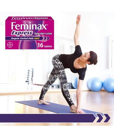 Feminax Express 342mg x 16 Tablets - Fast Relief with Ibuprofen and Lysine - Buy Online on GoSupps.com