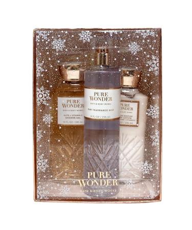 Pure Wonder 3 Piece Gift Set - Bath & Body Works Fragrance Mist Shower Gel & Body Lotion - Full Size Pink | International Shipping Available - Buy Online on GoSupps.com