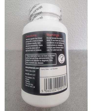 Prime Male Natural Testosterone Booster 120 Capsules - Buy Online on GoSupps.com