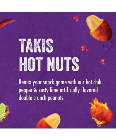 Takis Hot Nuts Fuego Double Crunch Peanuts - Box of 12 Individual Bags, 3.2 oz Each - Buy Online on GoSupps.com