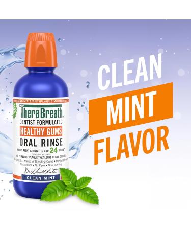 TheraBreath Healthy Gums Oral Rinse 24-Hour, CPC Clean Mint - 2 Pack (16 oz) - Buy Online on GoSupps.com