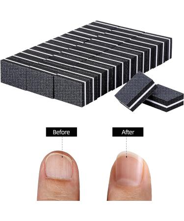 100 Pcs Mini Buffers for Nails 180/100 Grit - Nail Care Buffers for Acrylic Nails in Black - Buy Online on GoSupps.com