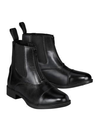 DEVON-AIRE Lake Ridge Ladies Front Zip Paddock Boots 2 Black