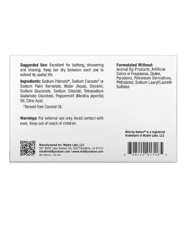 Buy Mild By Nature Peppermint Castile Bar Soap - 5 oz (141 g) - Natural & Eco-Friendly | International Shipping Available - Buy Online on GoSupps.com