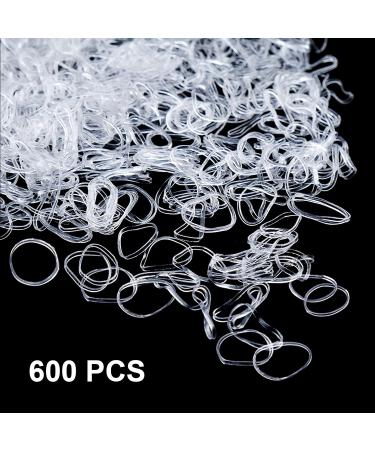 Olisans 600 Transparent Mini Hair Ties - Small Rubber Bands for Girls & Daily Hairstyles - Buy Online on GoSupps.com